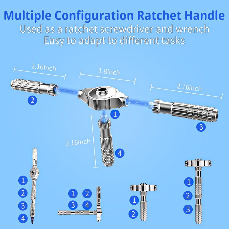 JUSTHERE 2026 New 42 in 1 Magnetic Screwdriver Set, DIY Ratchet Screwdriver Set with Detachable Handle, Portable Compact Repair Tool Kit for Furniture Laptop Electronicsv Bicycle - Image 4
